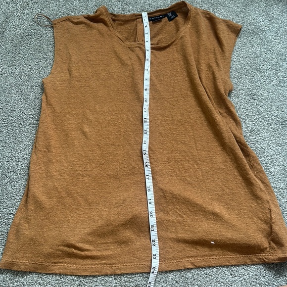 Linen Tahari Cami for under blazer tan button up in back Sz Medium - Picture 5 of 5